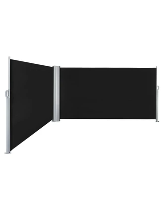 Yescom 240"x63" Retractable Patio Screen Outdoor Partition Side Awning Privacy Wind Sun Shade Divider,2 pack of 120x63"