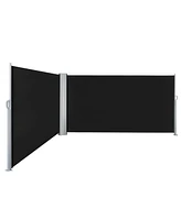 Yescom 240"x63" Retractable Patio Screen Outdoor Partition Side Awning Privacy Wind Sun Shade Divider,2 pack of 120x63"