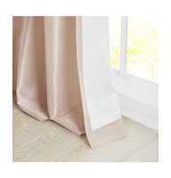 Madison Park Emilia Twist Tab Lined Window Curtain Panel, Single Curtain with Privacy Lining for Bedroom and Living Room