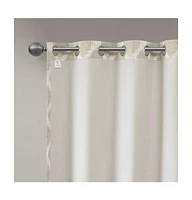 Blakesly Ikat blackout curtains for bedroom, Silver grommet top fit up to 1.25 inches rod Single Curtain Panel for Living Room, Width 50 length 95 inc
