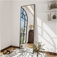 Homlux Rectangular Wall Mounted Mirror 14"x48" in Black