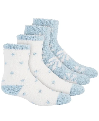 Charter Club Women's 2-Pk. Holiday Fuzzy Butter Socks, Created for Macy's