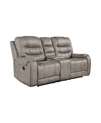 Homelegance White Label Gabi 77" Double Reclining Love Seat with Center Console