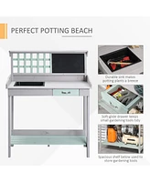 Weather-Resistant Potting Bench with Storage and Sink