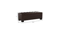 Streamdale Furniture Guernsey Tufted Ottoman Bench Style, Storage & Elegance