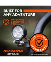 Sylvania Rugged 3 Inch Round Led Light Pods | Lifetime Limited Warranty | Flood Light 1400 Raw Lumens, Best Quality Off Road Driving Work Light, Truck