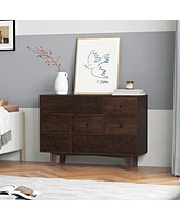 Simplie Fun Solid Wood Spray-Painted Drawer Dresser Bar, Buffet Tableware Cabinet Lockers