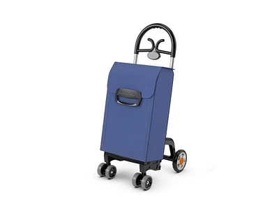 Slickblue Folding Shopping Cart Utility Hand Truck with Rolling Swivel Wheels