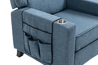 Arm Pushing Recliner Chair, Modern Button Tufted Wingback Push Back Recliner Chair, Living Room