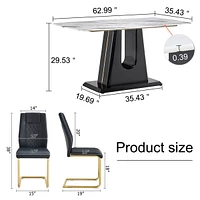Ultra-Modern Dining Table for 6-8, Multipurpose and Easy Assembly