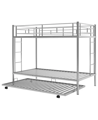 Simplie Fun Twin Over Twin Bunk Bed With Trundle