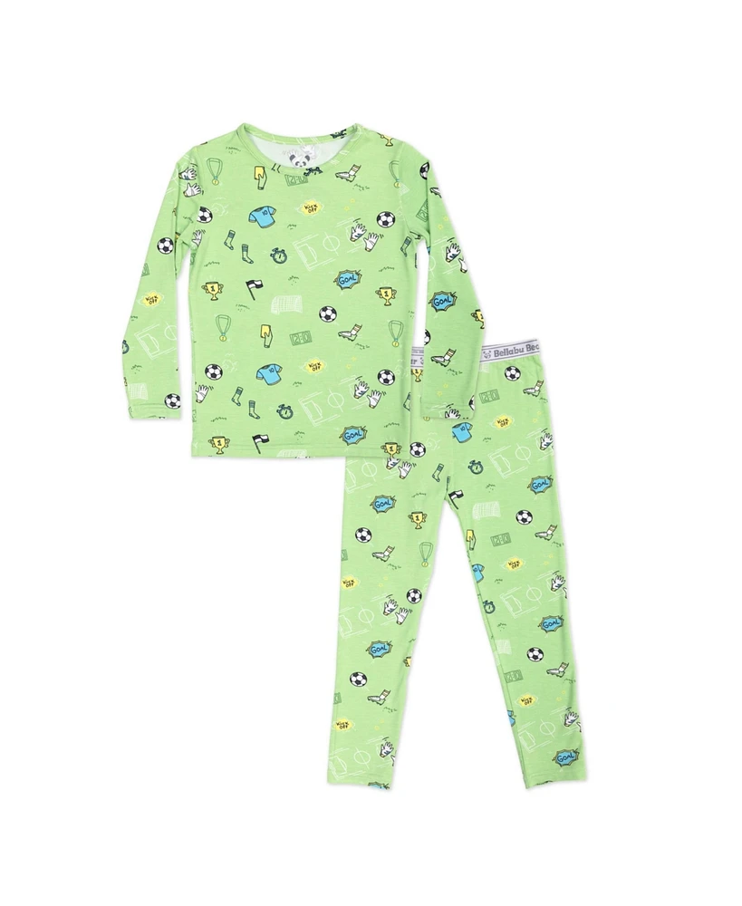 Bellabu Bear Kids Unisex Kids Soccer Set of 2 Piece Pajamas