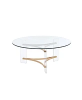 Streamdale Furniture Sosi Coffee Table , Gold Finish