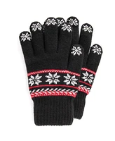 Muk Luks Women's Lined Touchscreen Gloves, Ebony, One Size