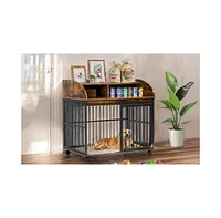 Streamdale Furniture Elegant Dog Crate Cozy Haven & Stylish Home Decor, Up to 70 Lbs