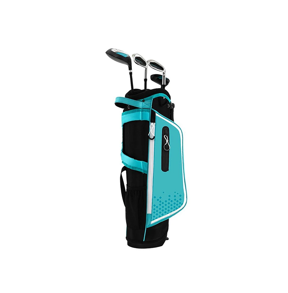 Slickblue Junior Complete Golf Club Set for Kids with Rain Hood Right Hand Children Age 8-10 Years Old