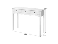 Slickblue 3-Drawers Hall Console Table for Entryway