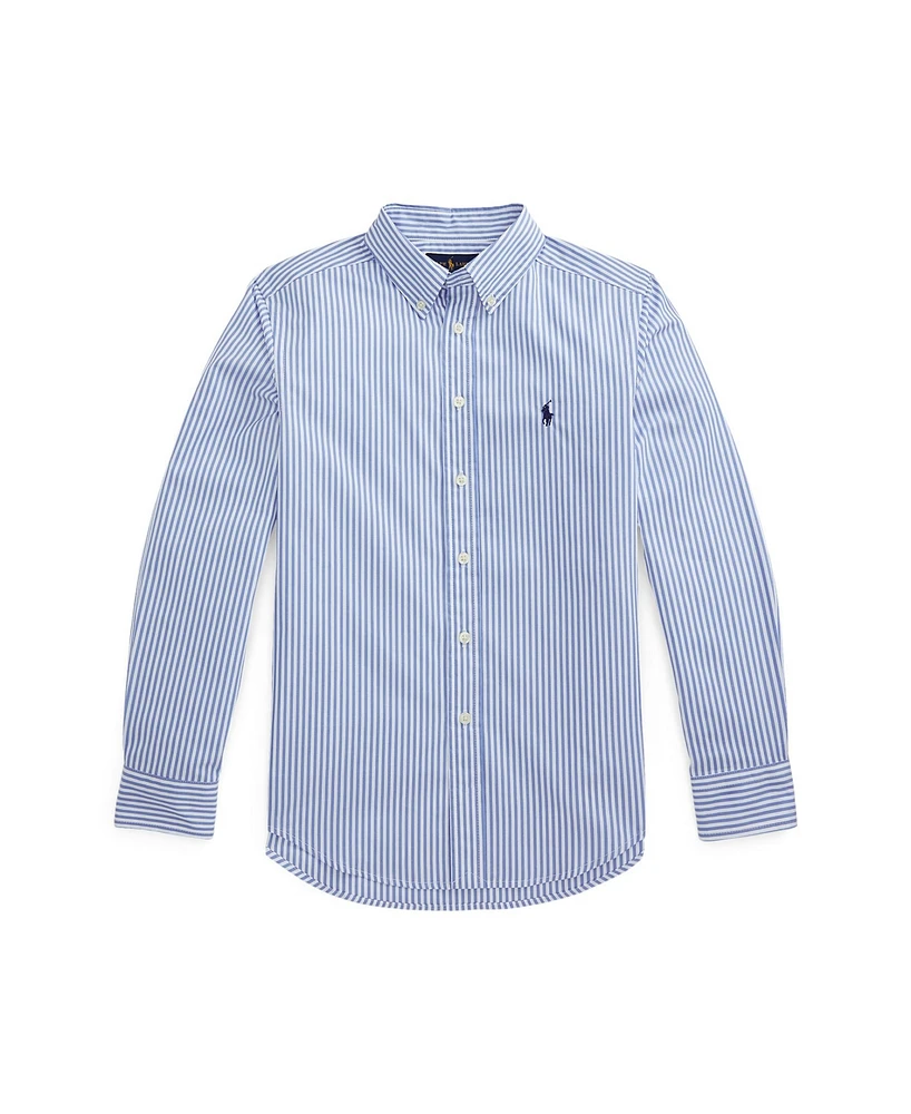 Polo Ralph Lauren Big Boys Striped Cotton Poplin Shirt