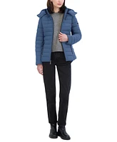 Nautica Women's Faux-Fur-Trim Hooded Packable Puffer Coat