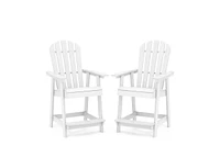 Hdpe Patio Chair with Armrest and Footrest for Indoor Outdoor
