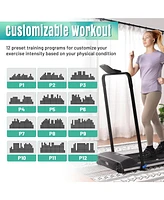 Yescom 1100W Folding Electric Treadmill Portable Power Motorized Machine Running Gym Fitness Black