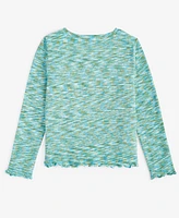 Epic Threads Toddler Girls Long-Sleeve Space-Dyed Ribbed T-Shirt, Created for Macy's