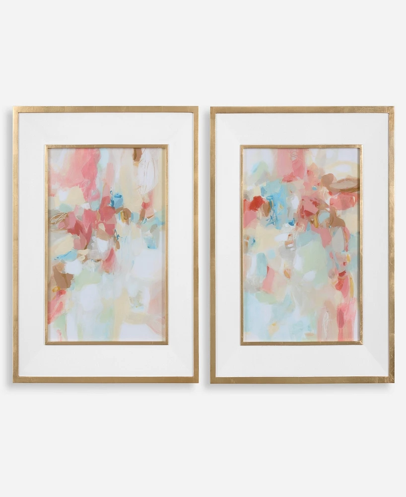 Uttermost A Touch of Blush and Rosewood Fences Framed Prints