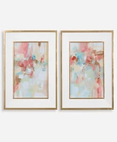 Uttermost A Touch of Blush and Rosewood Fences Framed Prints