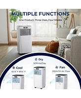 Vebreda 10000 Btu 4-in-1 Portable Air Conditioner with Dehumidifier and Fan Mode