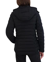 Nautica Women's Faux-Fur-Trim Hooded Packable Puffer Coat