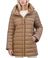 Tahari Women's Shine Collared Packable Puffer Coat