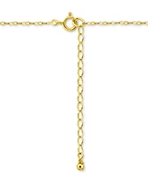 Giani Bernini Cubic Zirconia Round & Baguette Cluster Pendant Necklace in 18k Gold-Plated Sterling Silver, 16" + 2" extender, Created for Macy's