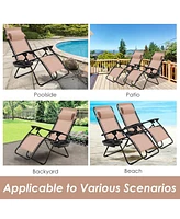 Inolait Outdoor Folding Zero Gravity Reclining Lounge Chair