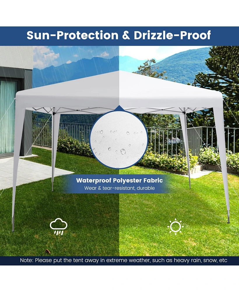 Slickblue 10 x 10 Feet Outdoor Pop-up Patio Canopy for Beach and Camp