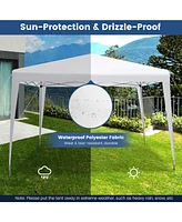 Slickblue 10 x 10 Feet Outdoor Pop-up Patio Canopy for Beach and Camp