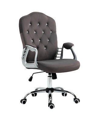 Vinsetto Home Office Chair with Adjustable Height Tilt Function Dark