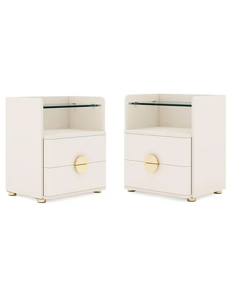 Tribesigns Modern Nightstands Set of 2, 2