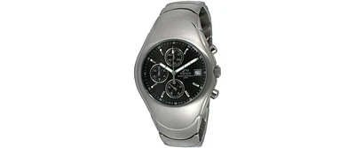 Gino Franco Men's Round Stainless Steel Chronograph Bracelet Watch