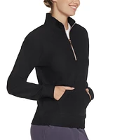 Skechers Women's Go Luxe Ribbed Knit Quarter Zip Jacket