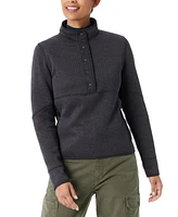 Bass Outdoor Women's Mixed-Media Mock-Neck Sweatshirt