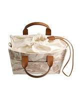 Tommy Bahama Leather Trim Medium Floral Tote