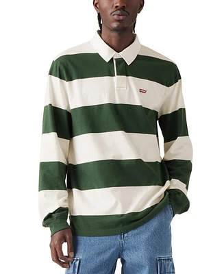 Levi's Men's Relaxed-Fit Long Sleeve Striped Rugby Shirt