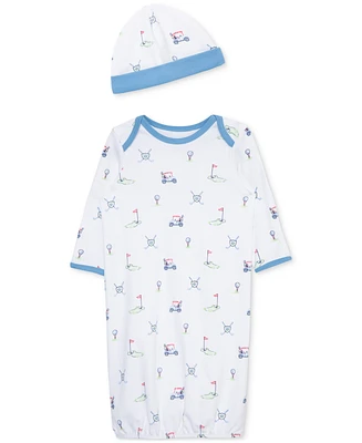 Little Me Baby Boys Cotton Golf Nightgown & Hat Set