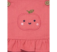 Little Me Baby Girls 2-Pc. Apples Shirt & Overalls Set