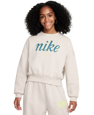 Nike Big Girls Sportswear Club Fleece Crew-Neck Sweatshirt