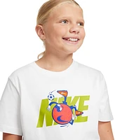 Nike Big Kids' Sportswear Cotton Logo Crewneck T-Shirt