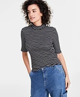 On 34th Women's Mock Neck Elbow-Sleeve Top, Created for Macy's