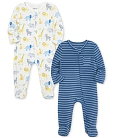 Little Me Baby Boys Jungle Fun Footed Coveralls, 2 Piece Set