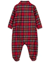 Little Me Baby Plaid Footed Coverall