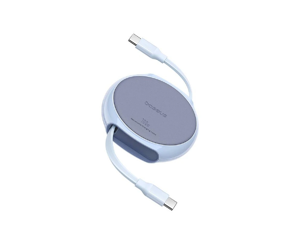 Baseus Usb C Cable Mini Retractable Charging Type-c to 100W 1m Blue